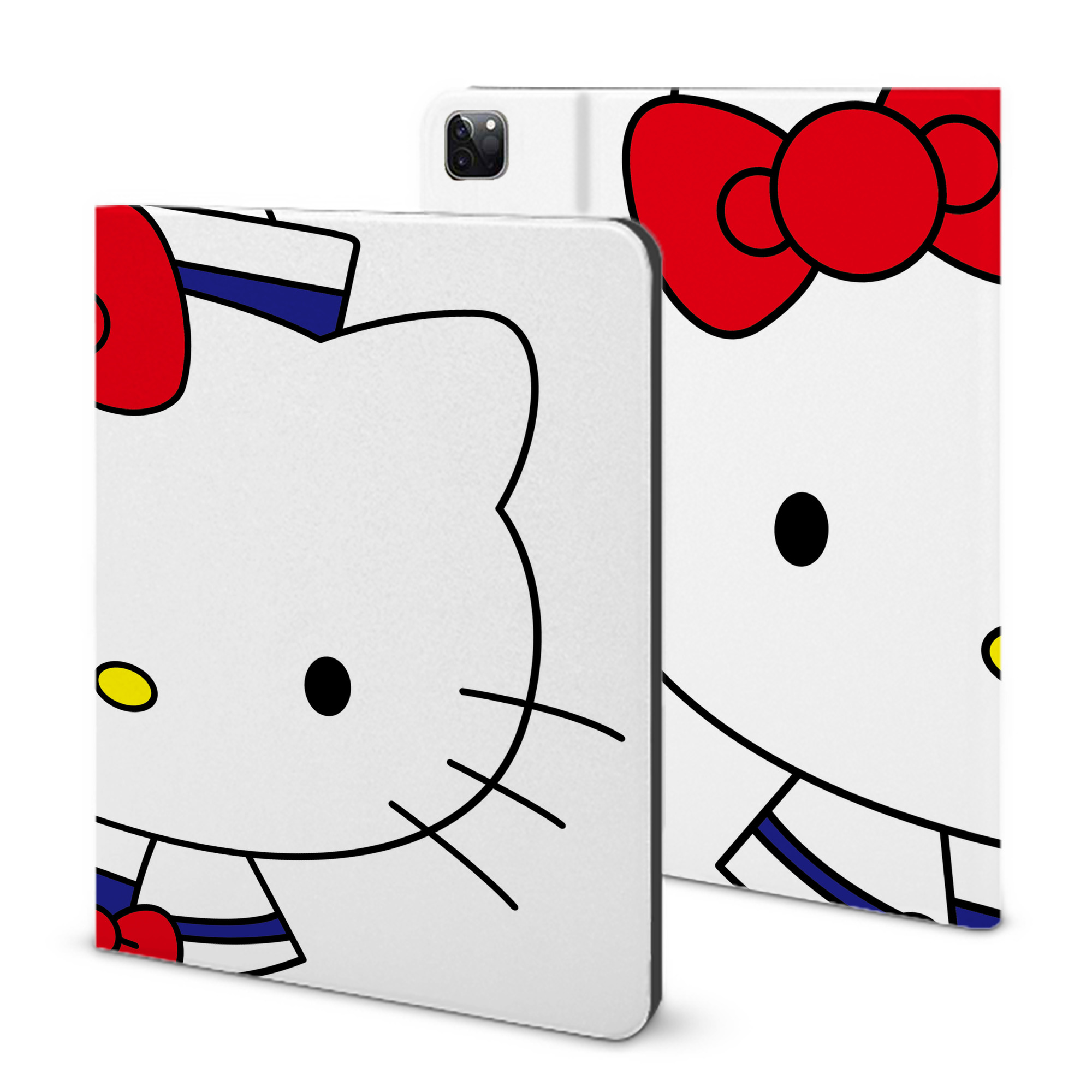 （画像用） Hello Kitty ハローキティ IPad ケース ブック型 PUレザー TPU 耐衝撃 軽量 薄型 ペン収納なし 全面保護 IPad 各モデル対応